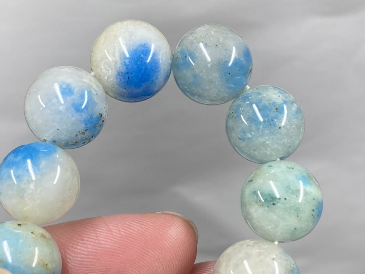 天然石 グラノブラスチックプルーラインクォーツ 7ミリブレスレット