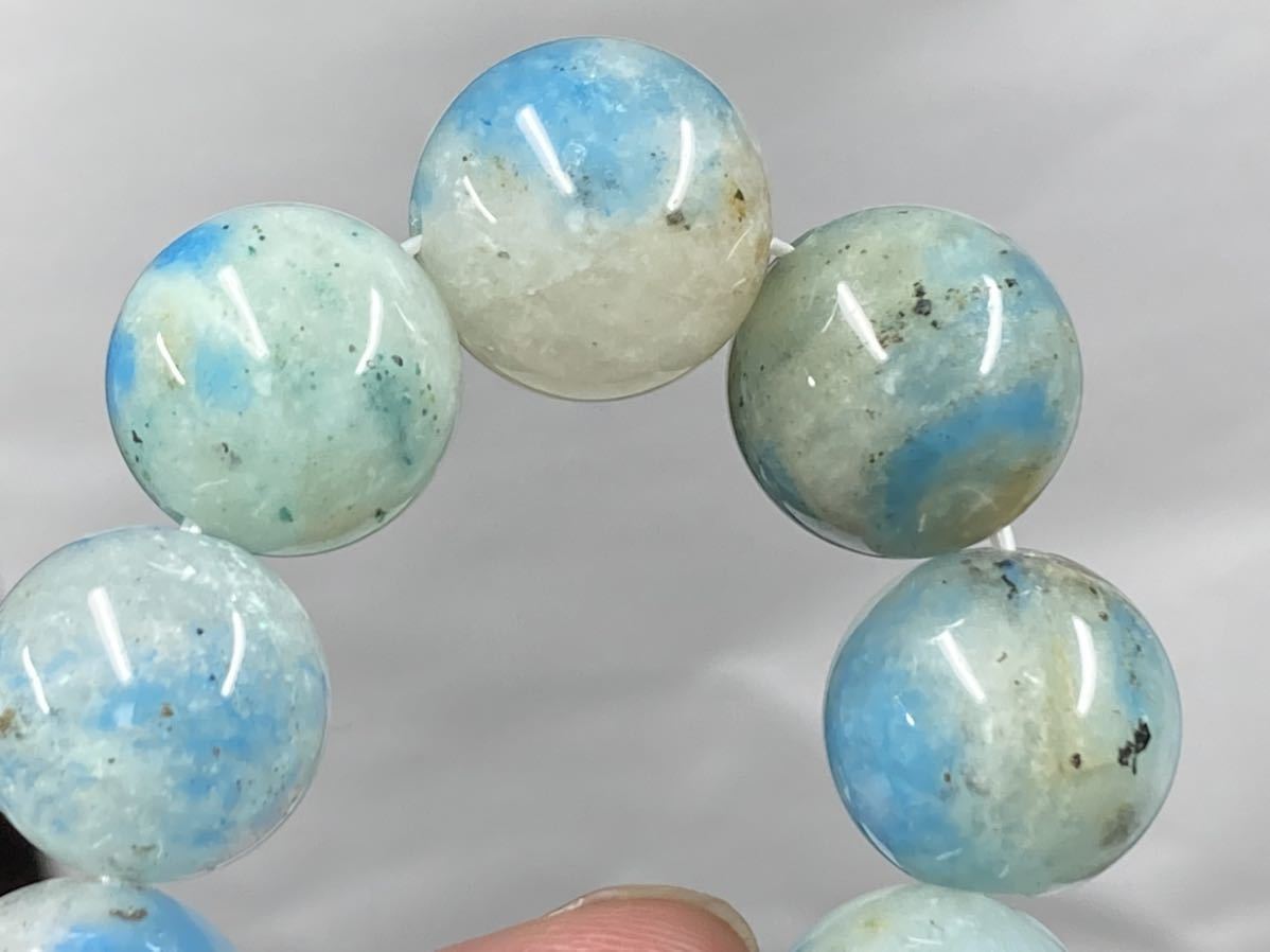 天然石 グラノブラスチックプルーラインクォーツ 7ミリブレスレット