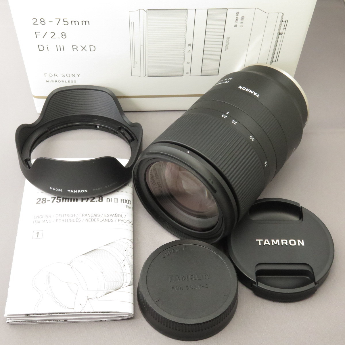 【新品同様】TAMRONタムロン　ソニーE用28-75mmF2.8DiIII RXD A036　SONYソニーEマウント★NO.5699_画像1