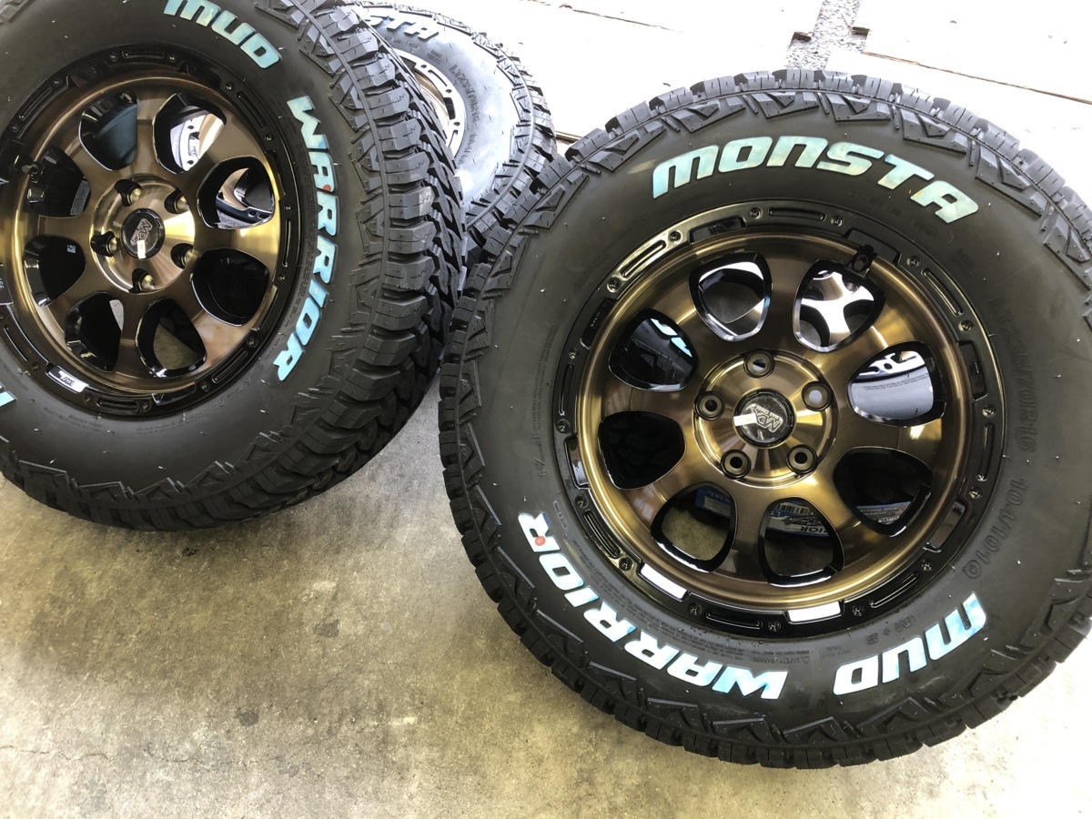 4本セット GRACE マッドクロス グレイス 16X7.0J 5/114.3 ブロンズ