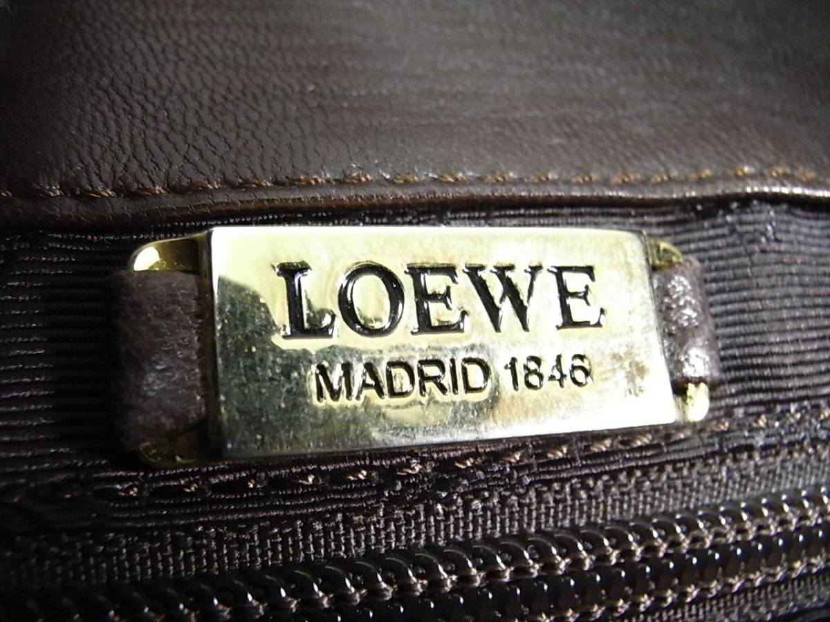 ロエベ LOEWE ナッパレザー製ショルダーバッグ ワンショルダー ダークブラウン