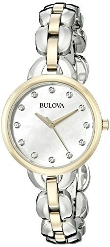 Bulova Women's 98L208 Analog Display Japanese Quartz Two Tone Watch