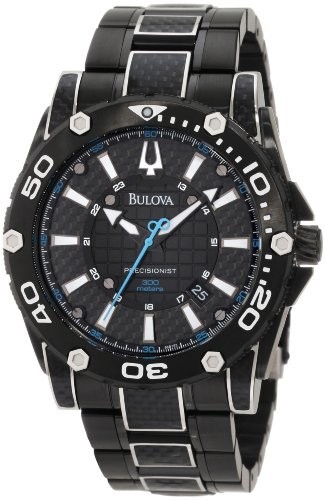 Bulova Men's 98B153 Precisionist Champlain Steel + black ion Watch