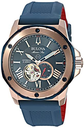 ブランドのギフト Men's Bulova 98A227 Watch Dial Blue Automatic