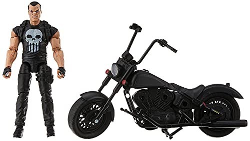 Marvel Hasbro Legends Series 6-inch Collectible Action Figure The Punisher Toy and Motorcycle, Premium Design and 7 Accessories