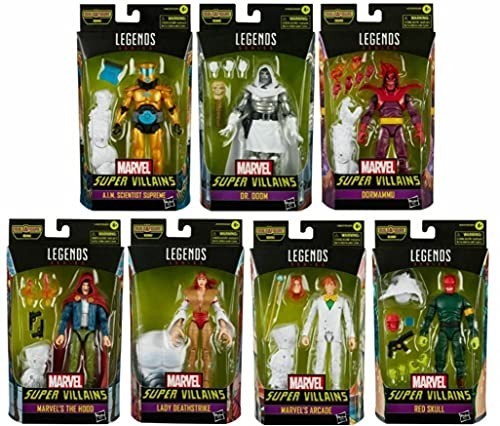 Hasbro Marvel Legends Super Villains 6-Inch Action Figures Wave 1 Case of 7 (Xenmu BAF)