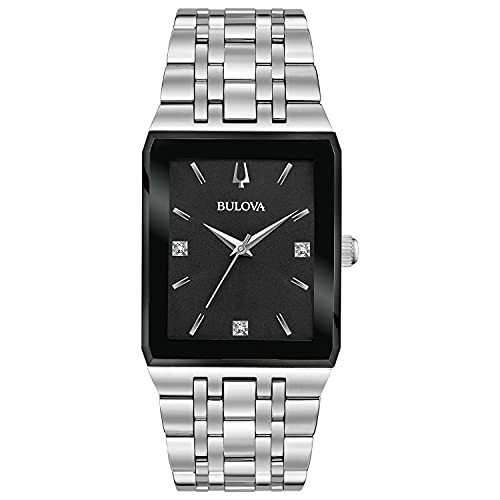 大人気新作 Bulova Men's Quartz Dress Watch with Stainless Steel Strap, Silver, 25 (Model: 96D145) ブローバ