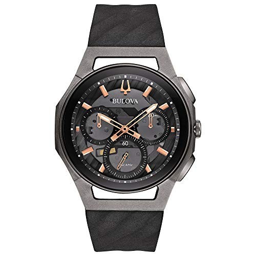ブローバ Bulova CURV Chronograph Black and Titanium Watch 98A162