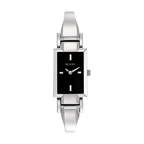 ブローバ Bulova Classic Quartz Ladies Watch, Stainless Steel Bangle, Silver-Tone (Model: 96L138)