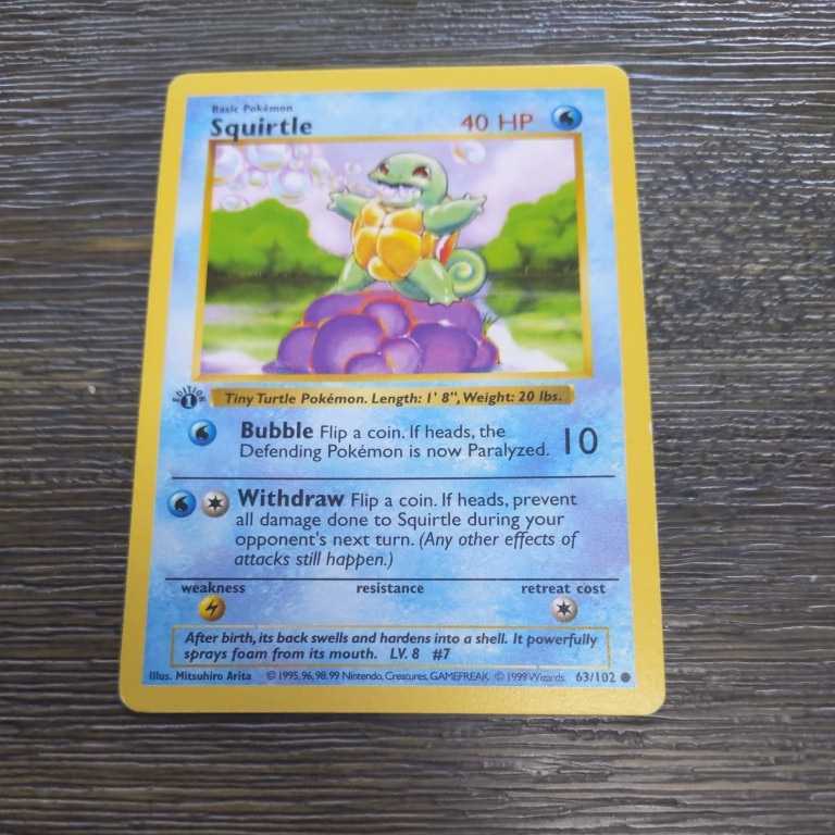 新発売】 旧裏 初版美品 Base Squirtle ゼニガメ Squirtle 1ed 初版美