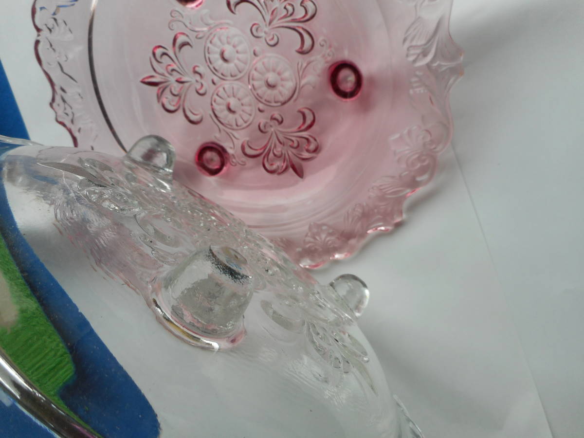 販売実績No.1 昭和 激レア 東洋ガラス 脚付きガラス皿２枚セット 保管品 美品 kenhsuckhoe.vn