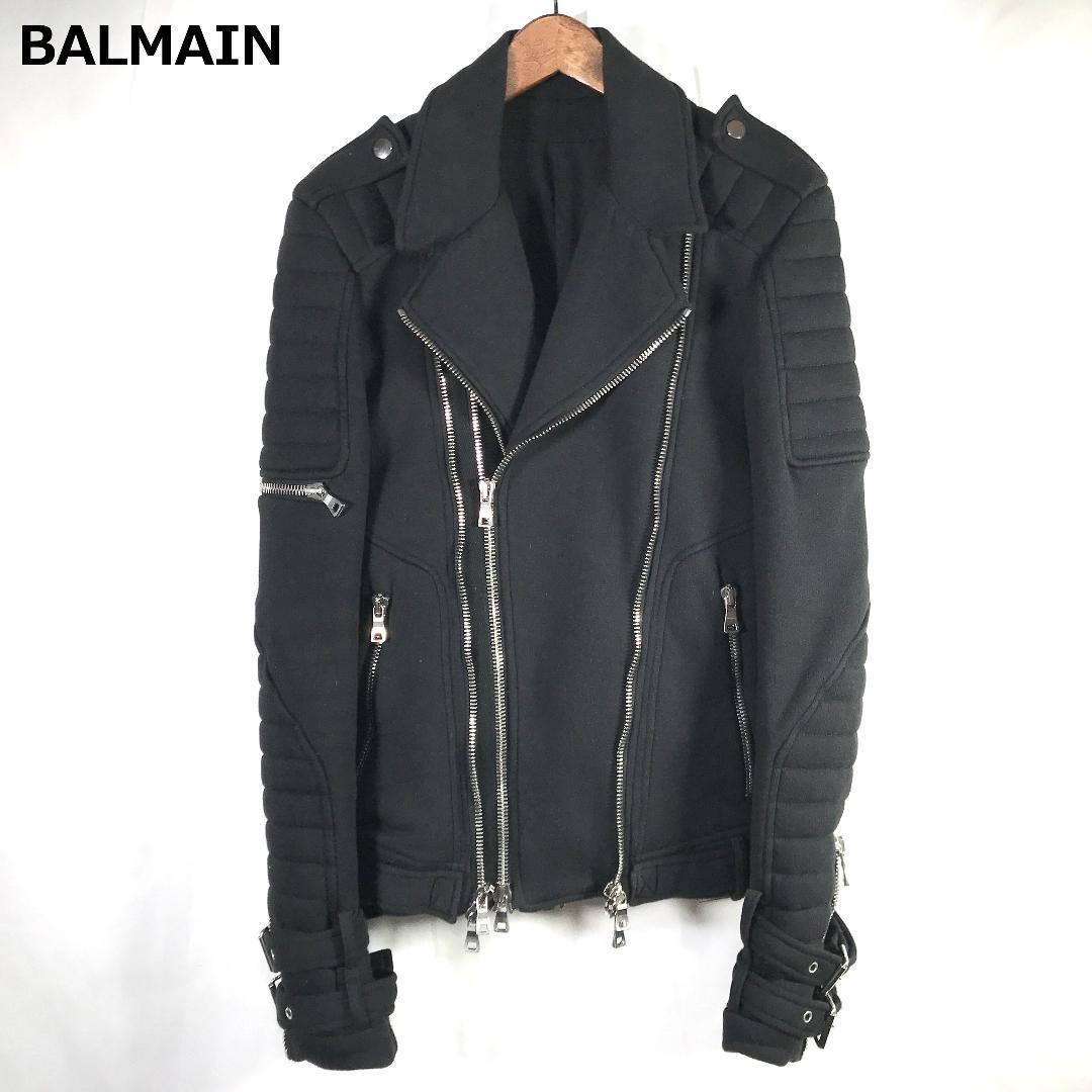 BALMAIN スウェットライダースブルゾン / バルマン メンズ-