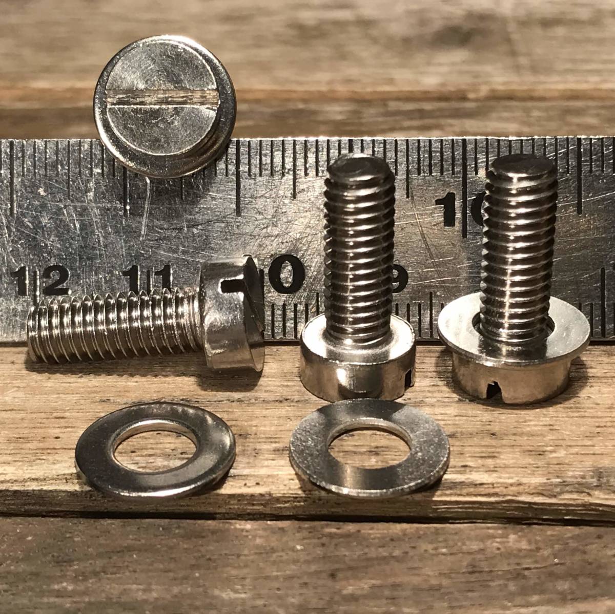  made of stainless steel - flat head bolt 4 pcs set number bolt [ car na14] old car Vintage custom Copen low beks Play Cappuccino cast 