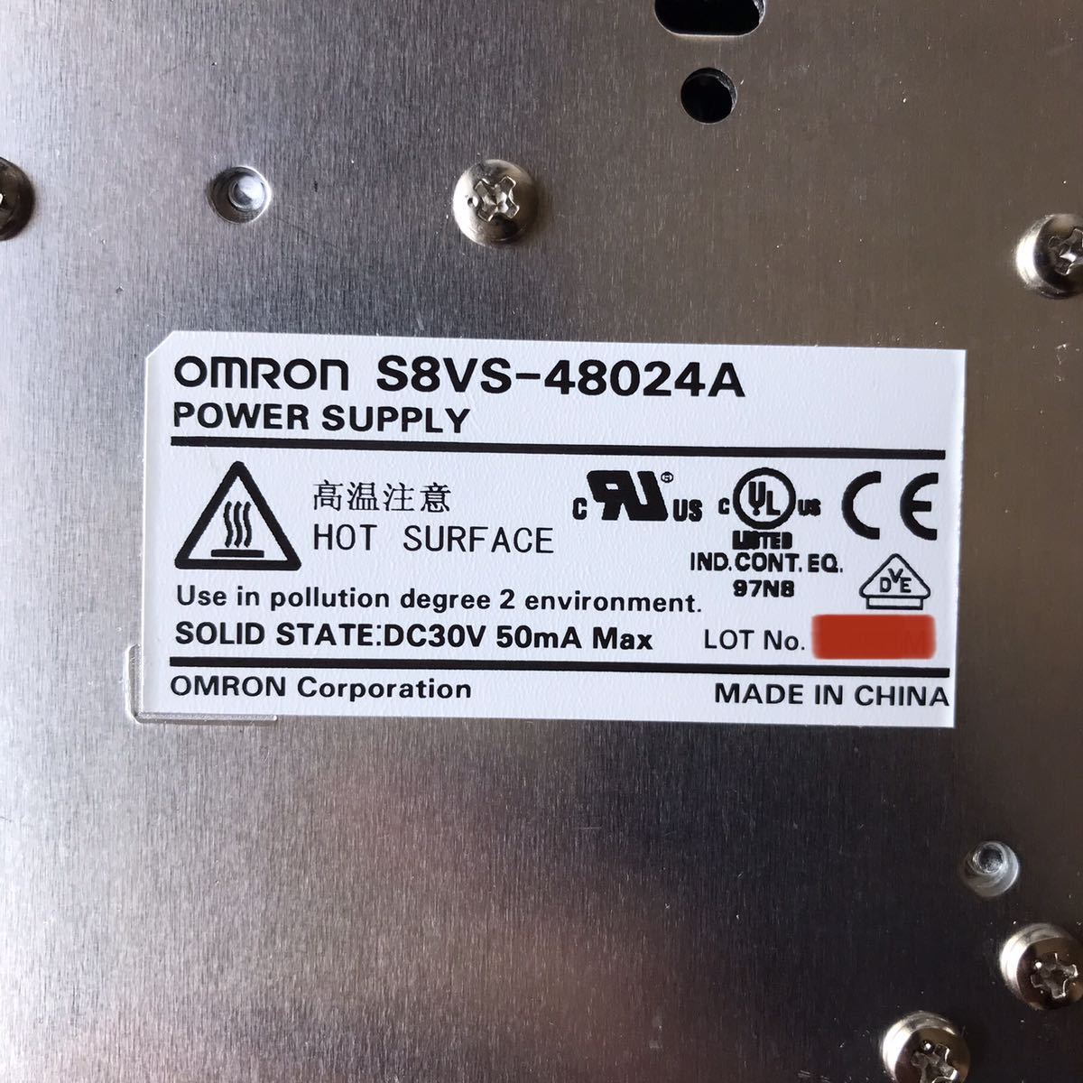 美品 omeon s8vs-48024a power supply AC100 ~ DC24V 20A 変換器 オムロン 大容量_画像3