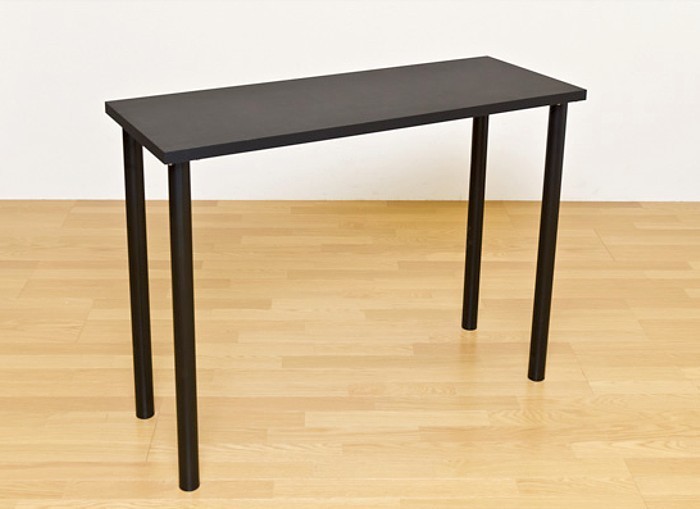 正規通販 120×45 フリーバーテーブル 送料無料 ハイタイプ TY-H1245 ブラック色 W120×D45×H90 カウンターテーブル