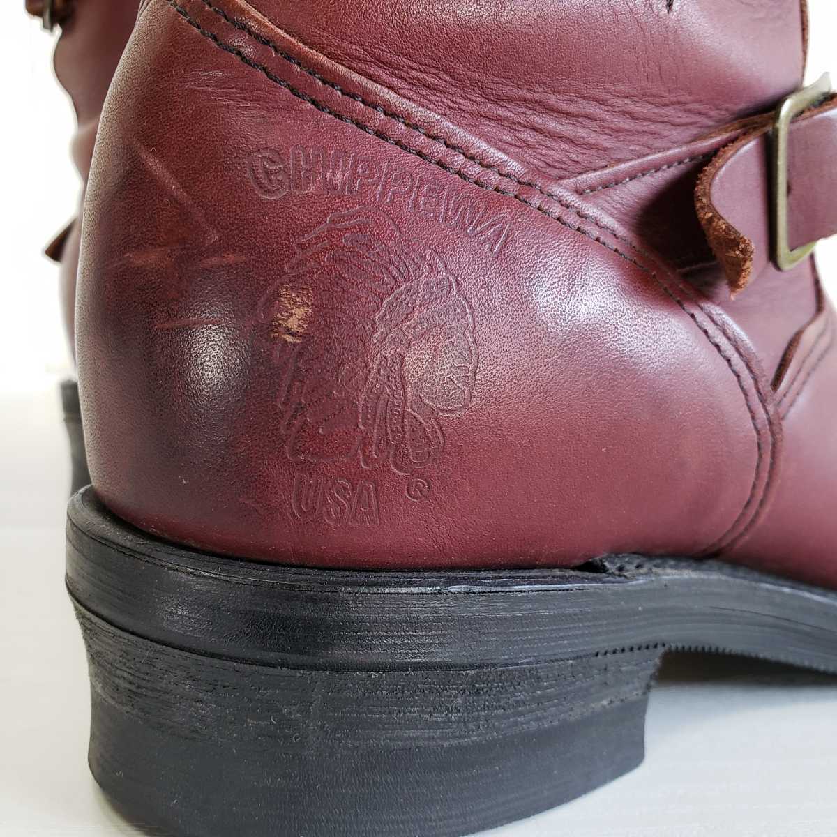 PT91◇ヴィンテージ CHIPPEWA チペワ レザー ビブラムソール ショート