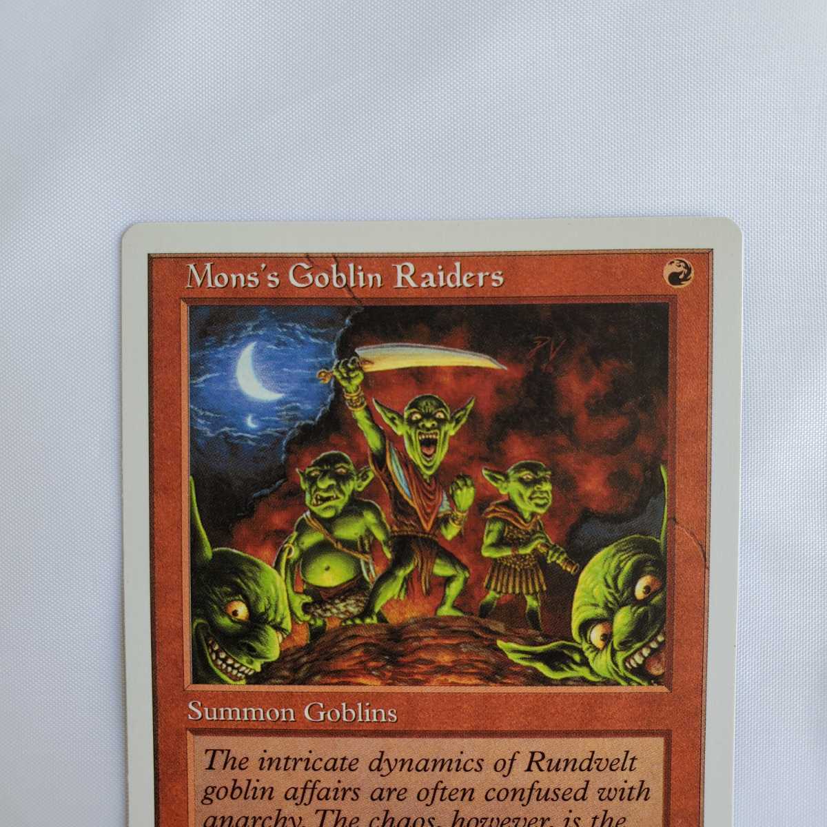 ○★MTG★Mons's Goblin Raiders　モンスのゴブリン略奪隊★マジック・ザ・ギャザリング★基本セット第5版★1997年★保管品★_画像3