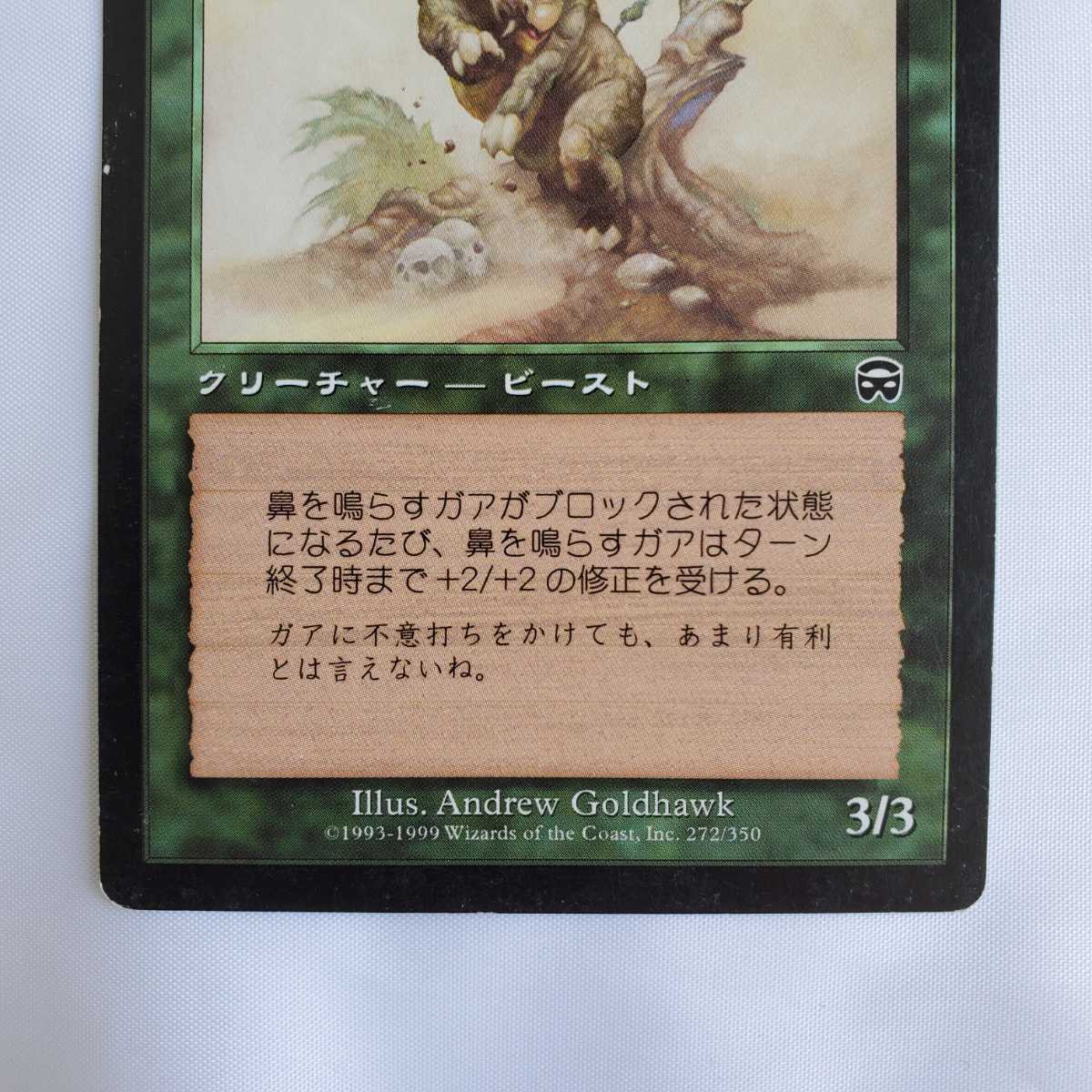 ○★MTG★鼻を鳴らすガア★マジック・ザ・ギャザリング★メルカディアン・マスクス★1999年★保管品★_画像4