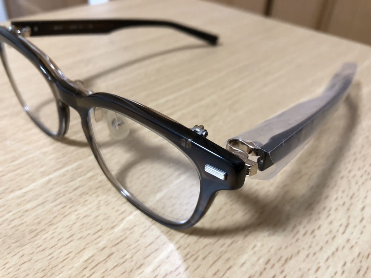 新品 未使用フォーナインズ999.9眼鏡フレームNPM-56 ケース付メガネ 跳ね上げ ブラウン