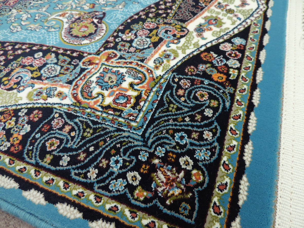 ペルシャ絨毯 玄関マット 120cm×80cm カーペット ラグ 63万ノット 高 