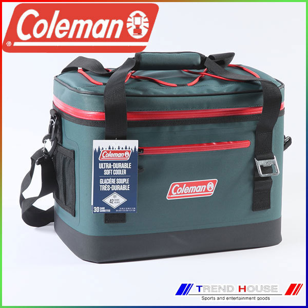 コールマン ソフトクーラー エバーグリーン COLEMAN/2000036032 30-Can High-Performance Leak-Proof Soft Cooler Evergreen