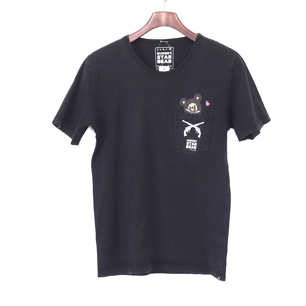 ロアー ROAR HUNGRY STAR 激安卸販売新品 BEAR TEE SALE 60%OFF Tシャツ R GG989 ブラック 2