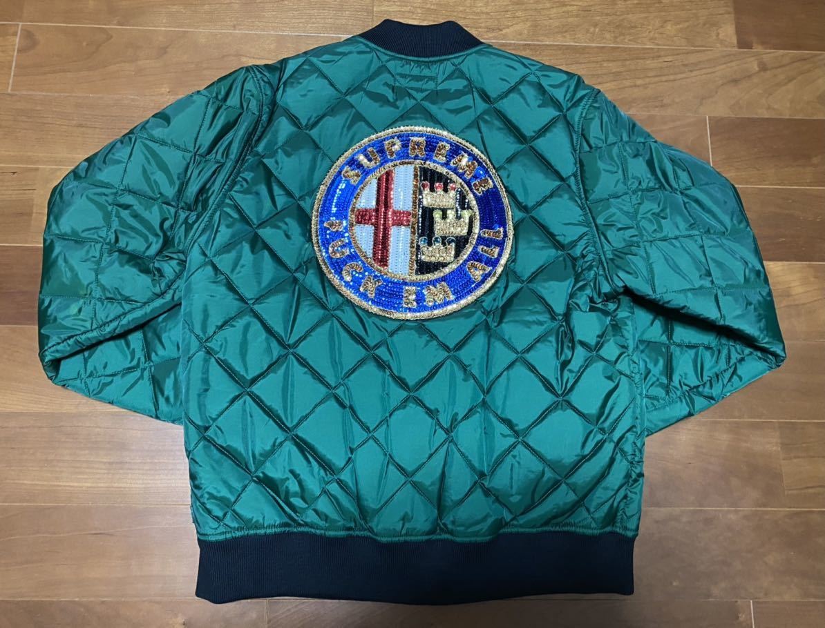 Yahoo!オークション - Supreme Sequin Patch Quilted Bomber Yahoo!オークション - Supreme Sequin Patch Quilted Bomber