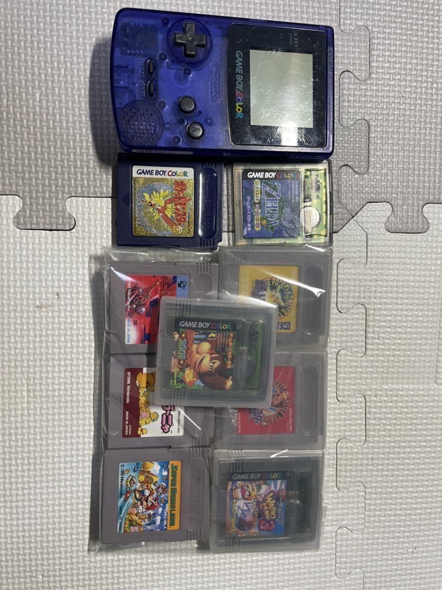 新品 クリアとパープル 2台とカセット ゲームボーイカラー Nintendo ...