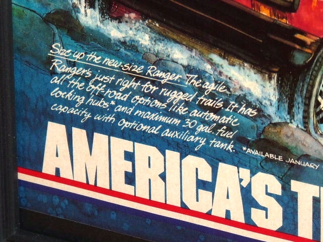 1982年 USA vintage 洋書雑誌広告 額装品 Ford Ranger フォード レンジャー (A4size)/ 検索用 店舗 ガレージ ディスプレイ 看板 雑貨 装飾_画像6