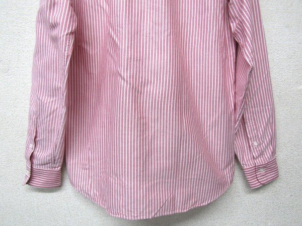 V0259：日本製 Maker's Shirts 鎌倉 MSK 鎌倉シャツ 長袖シャツ/赤/M/メンズ Yシャツ ビジネスシャツ ストライプシャツ：35_画像7