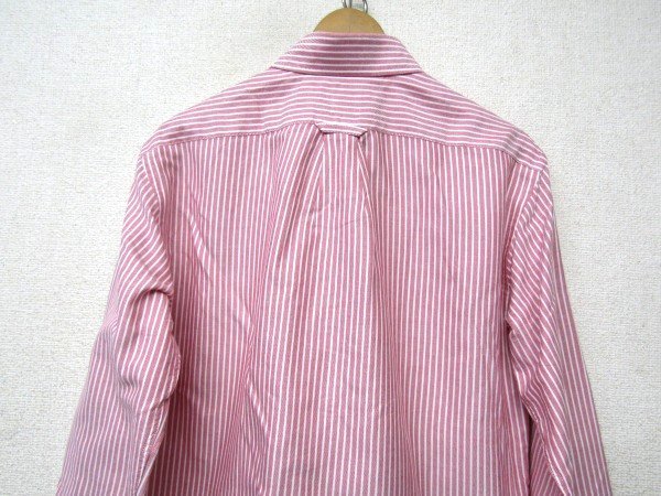 V0259：日本製 Maker's Shirts 鎌倉 MSK 鎌倉シャツ 長袖シャツ/赤/M/メンズ Yシャツ ビジネスシャツ ストライプシャツ：35_画像6