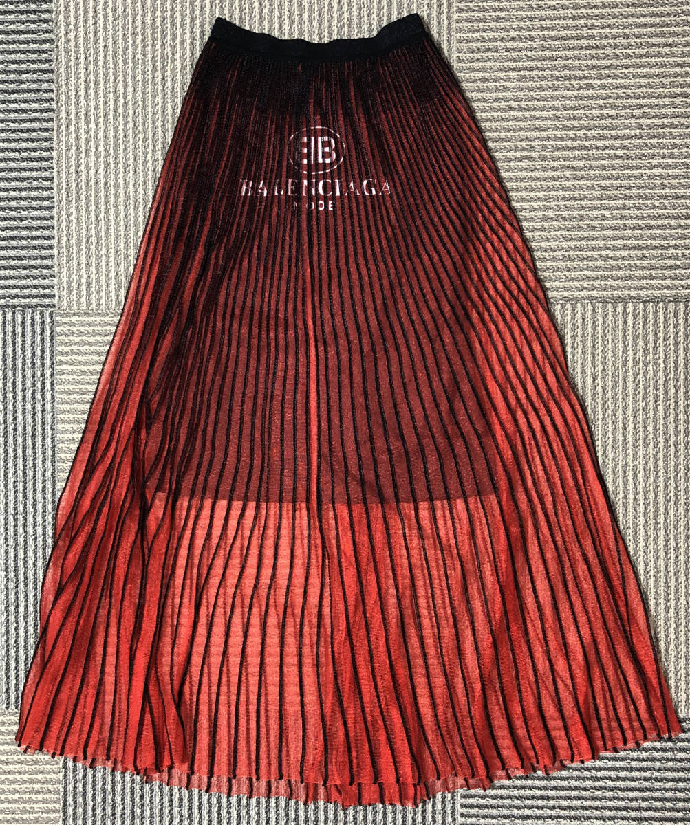 品数豊富! ロング バレンシアガ スカート BALENCIAGA 34 レッド