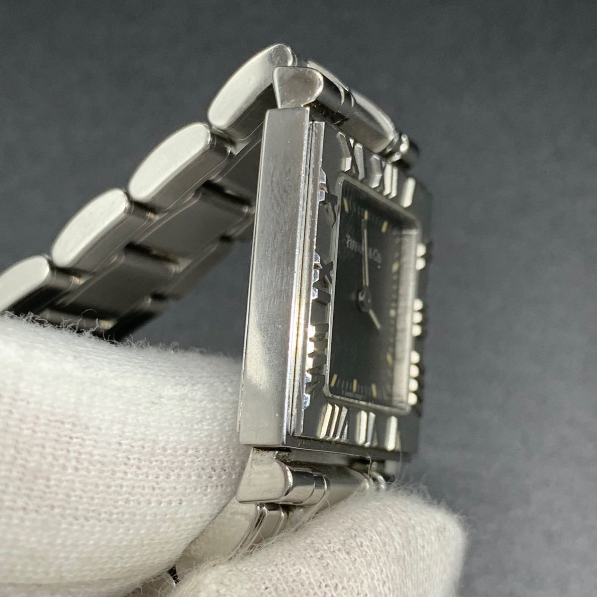 TIFFANY&Co ティファニー アトラス スクエア 腕時計 ブラック 【極美品