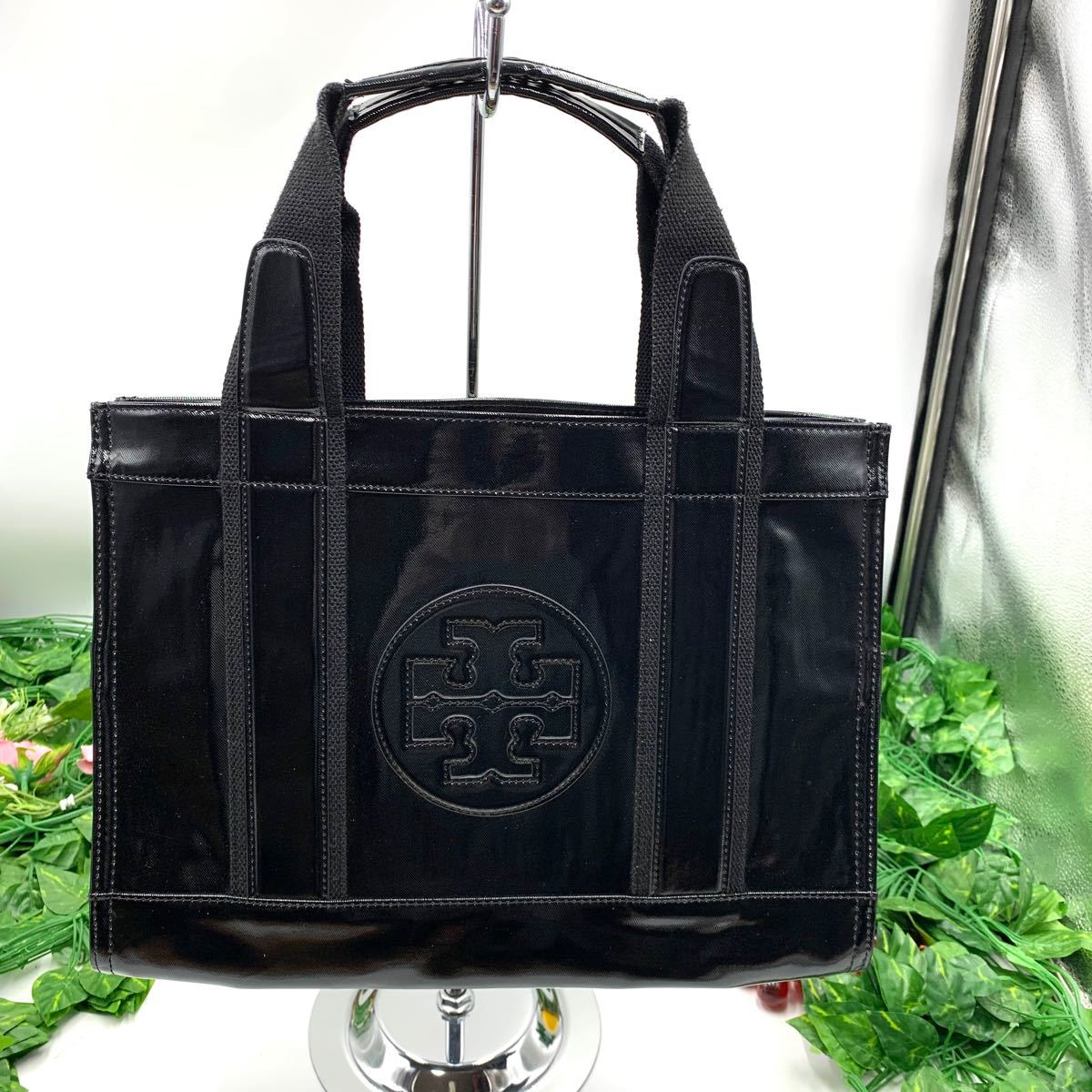 TORYBURCH トリーバーチ エラトートバッグ エナメル ブラック 【極美品