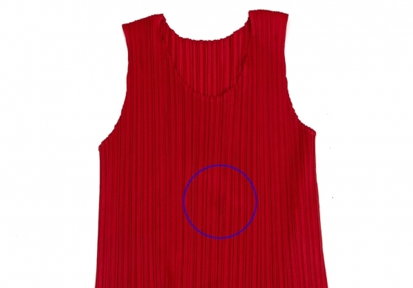  pleat pulley zPLEATS PLEASE unusual material switch embroidery pleat no sleeve One-piece red 3 [ lady's ]