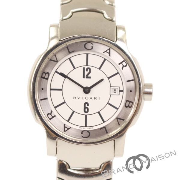 Aランク ブルガリ ソロテンポ ST29S 白文字盤 SS 時計 腕時計 アイテム勢ぞろい BVLGARI Slotempo 低価格 とけい