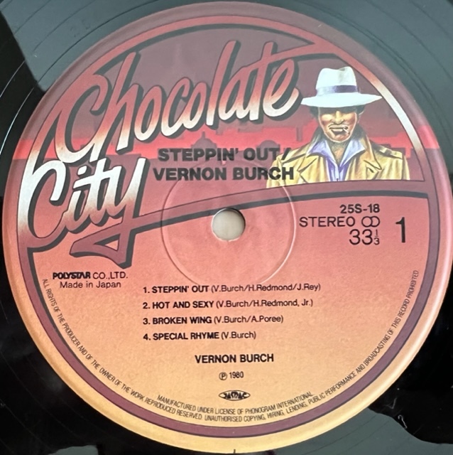 LP■SOUL/FUNK/VERNON BURCH/STEPPIN' OUT/CHOCOLATE CITY 25S-18/国内80年ORIG OBI/帯 美品/ヴァーノン・バーチ/DISCO/BOOGIE/FRED WESLEY_画像4