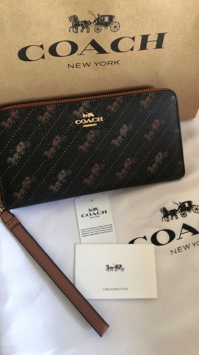 ☆新品未使用☆ COACH ホースアンドキャリッジ ストラップ付き長財布