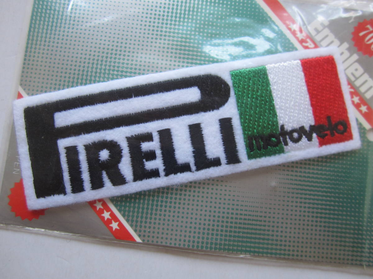 ビンテージ イタリア Pirelli ピレリ タイヤ ロゴ フェルト ワッペン/ステッカー 自動車 パーツ バイク レーシング F1 フォーミラ1 120_画像4