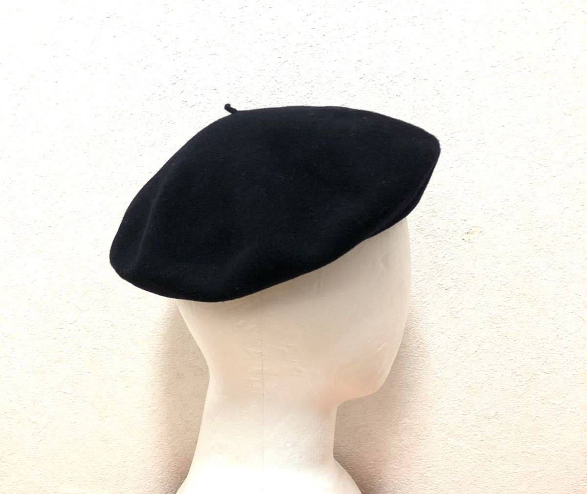 Galeries Lafayette Paris ベレー帽 VERITABLE BASQUE IROULEGUY フランス製 帽子 ブラック パリ_画像1
