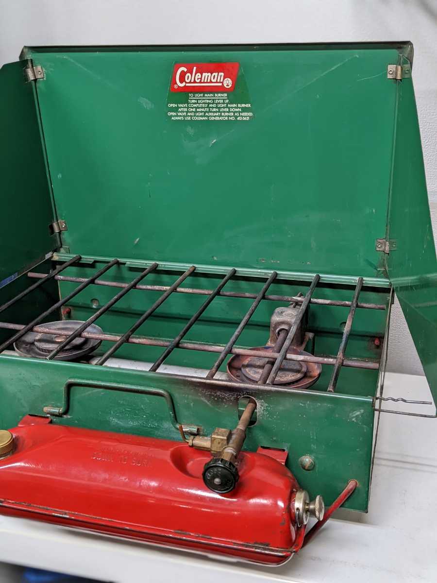 ビンテージ Coleman コールマン 425C ツーバーナー ストーブ 赤脚