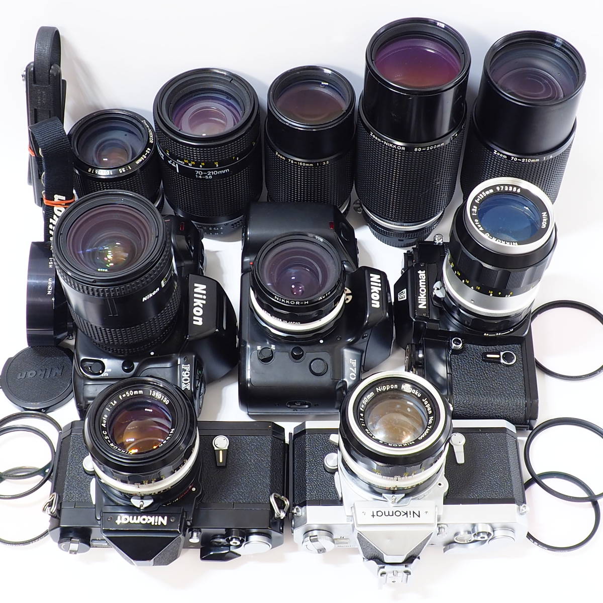 Nikon F Mount NIKKOR ジャンク 1 まとめ まとめて 大量 F90X F70 Nikomat EL FTN BLACK 50mm F1.4 28mm 28-85 70-210 80-200 43-86 135_画像2
