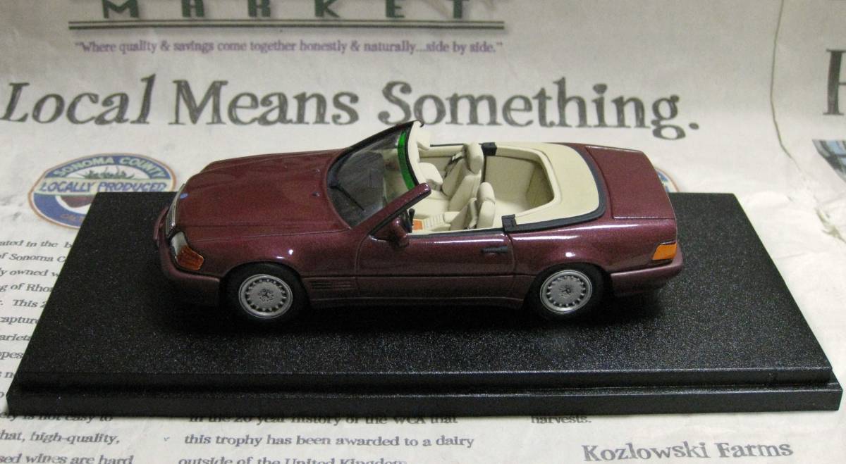 レア絶版*完成品*AMR*1/43*1989 Mercedes Benz 300SL Cabriolet バーガンディ≠BBR - BBR レア絶版*完成品*AMR*1/43*1989 Mercedes Benz 300SL Cabriolet バーガンディ≠BBR - BBR