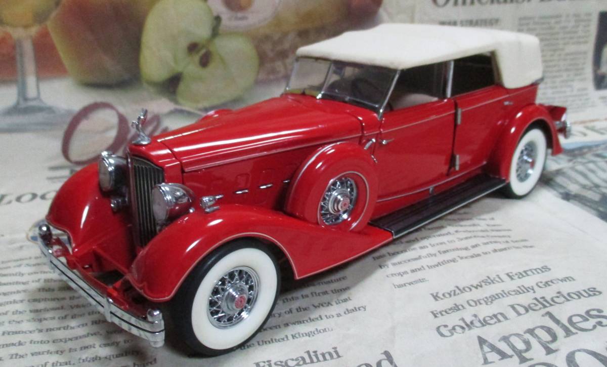 ★激レア絶版☆フランクリンミント*1/24*1934 Packard Convertible Sedan レッド