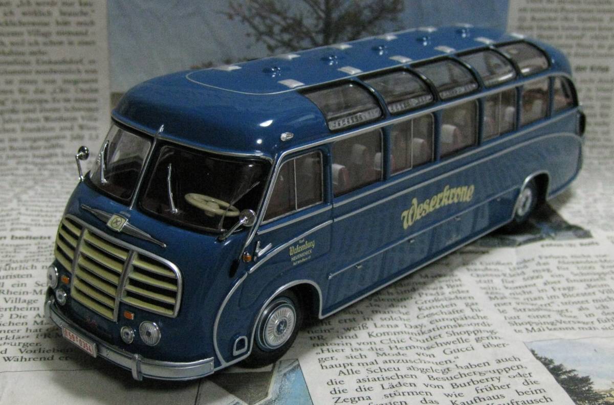 * очень редкий распроданный *Minichamps PMA*1/43*1951 SETRA S8 BUS WAHRENBURG голубой * автобус 