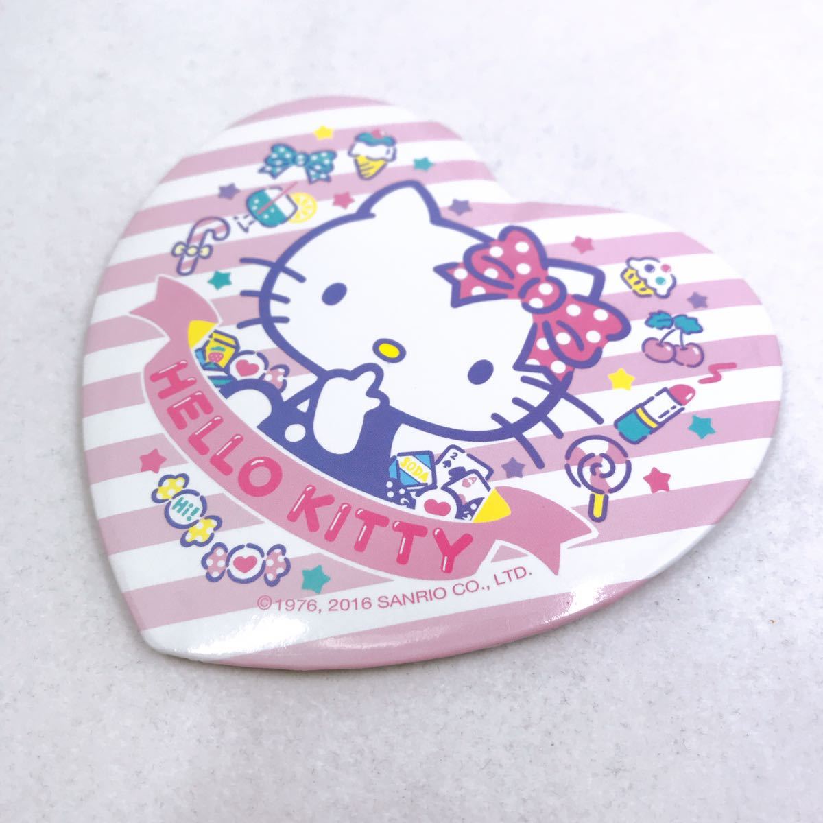 キティ【Hello Kitty】BIGハート 缶バッジ サンリオ Sanrio 缶バッヂ_画像5
