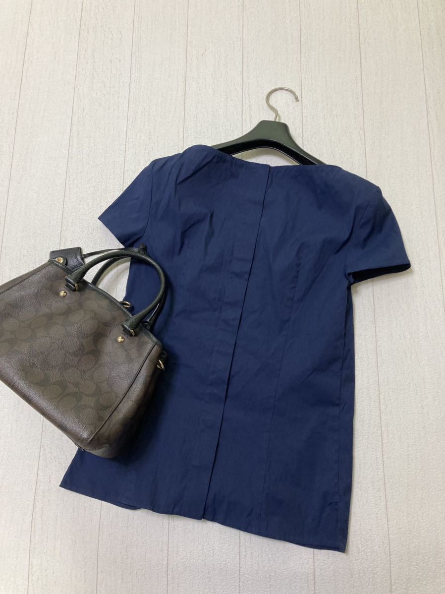  beautiful goods PRADA frill blouse navy Prada 