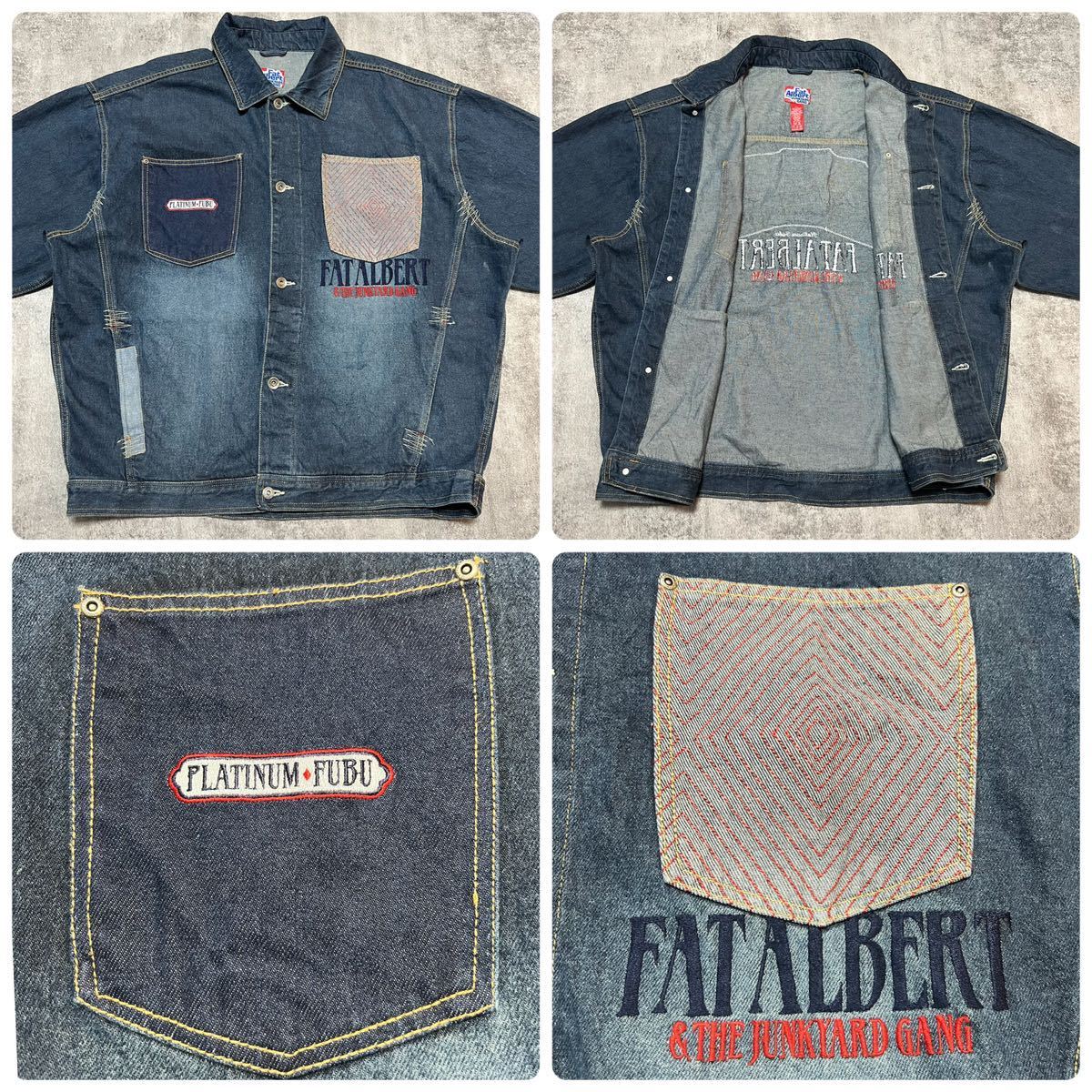 プラティナムフブPLATINUMFUBU トランプファットアルバート刺繍 プラティナムフブPLATINUMFUBU トランプファットアルバート刺繍