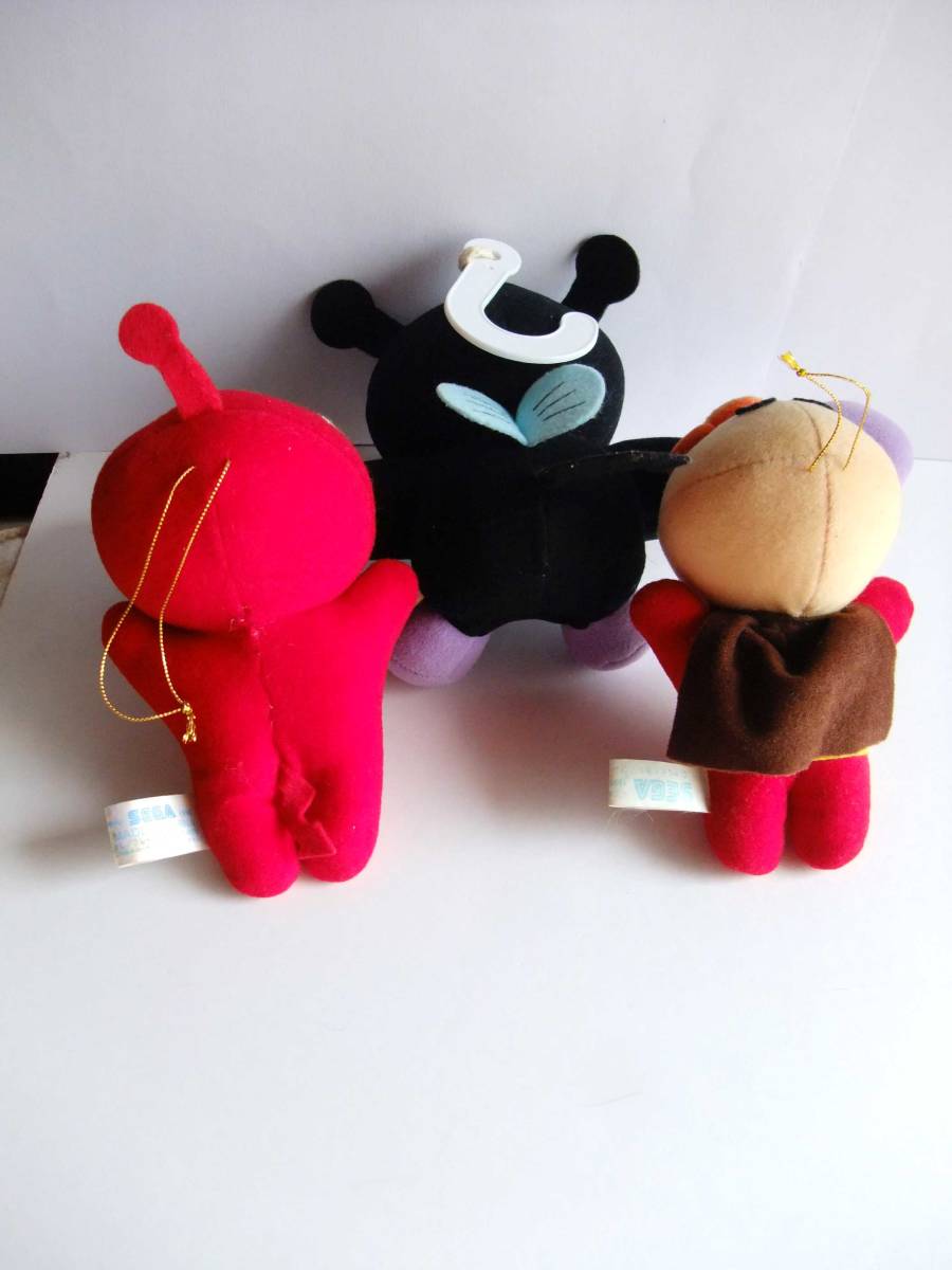 初期 アンパンマン ぬいぐるみ 3個セット ばいきんまん ハンガー 初期 アンパンマン ぬいぐるみ 3個セット ばいきんまん ハンガー
