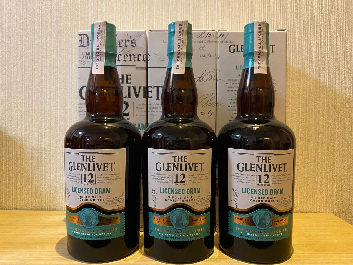 グレンリベット 12年 ライセンスド ドラム 3本セット 数量限定 WHISKY